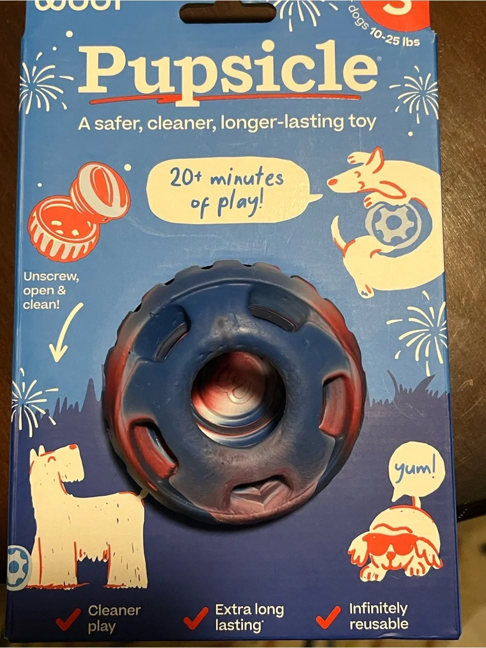 Blue and Red PUPSICLE & treat mold w/lid